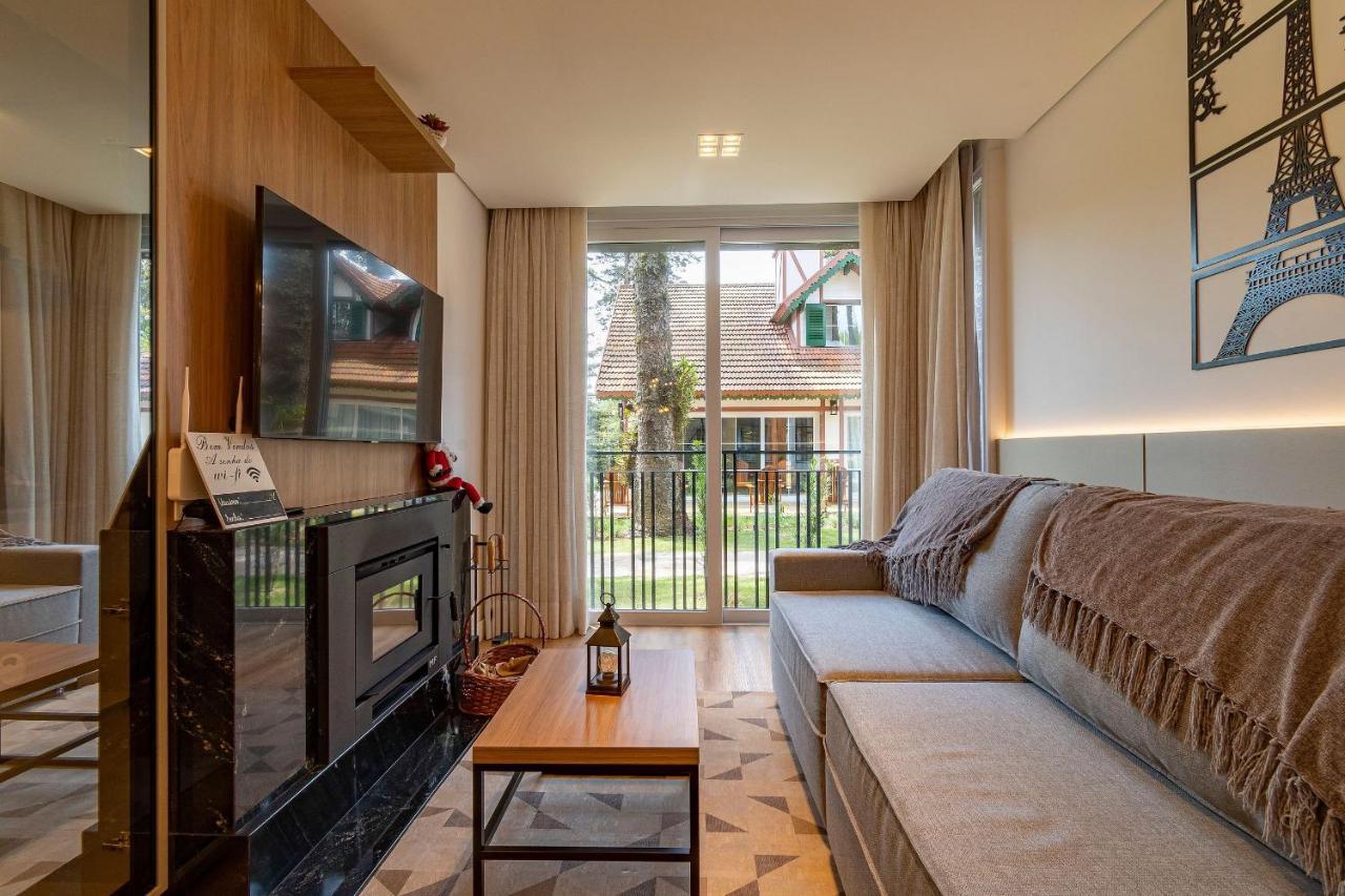 Rosa Edificio Bav Apartment Gramado Luaran gambar
