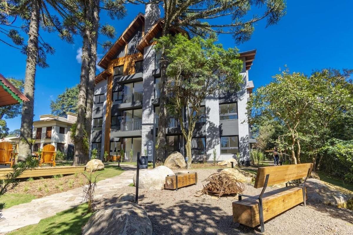 Rosa Edificio Bav Apartment Gramado Luaran gambar