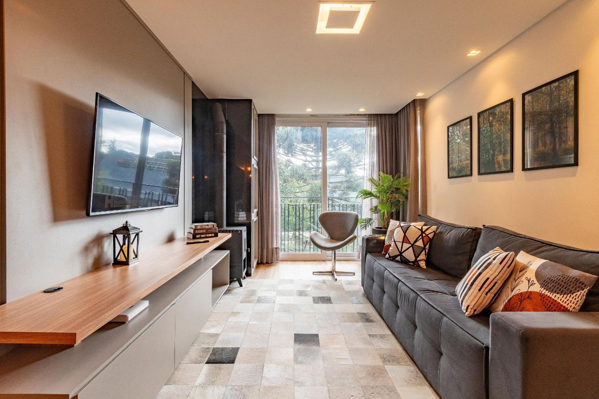 Rosa Edificio Bav Apartment Gramado Luaran gambar